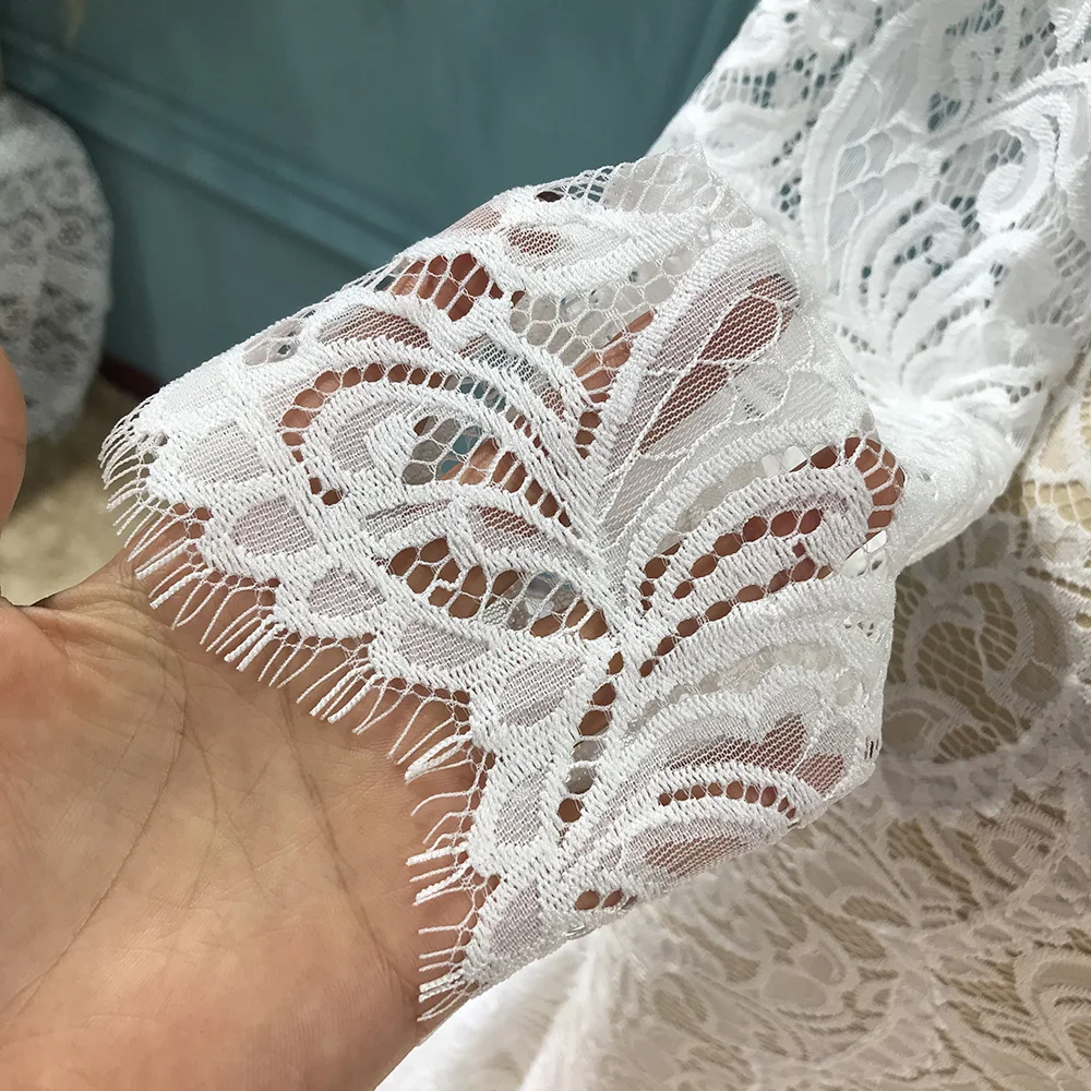 Mryarce 2022 New Stretch Lace Long Sleeves Mermaid Wedding Dress Flexible Boho Bridal Gowns 4