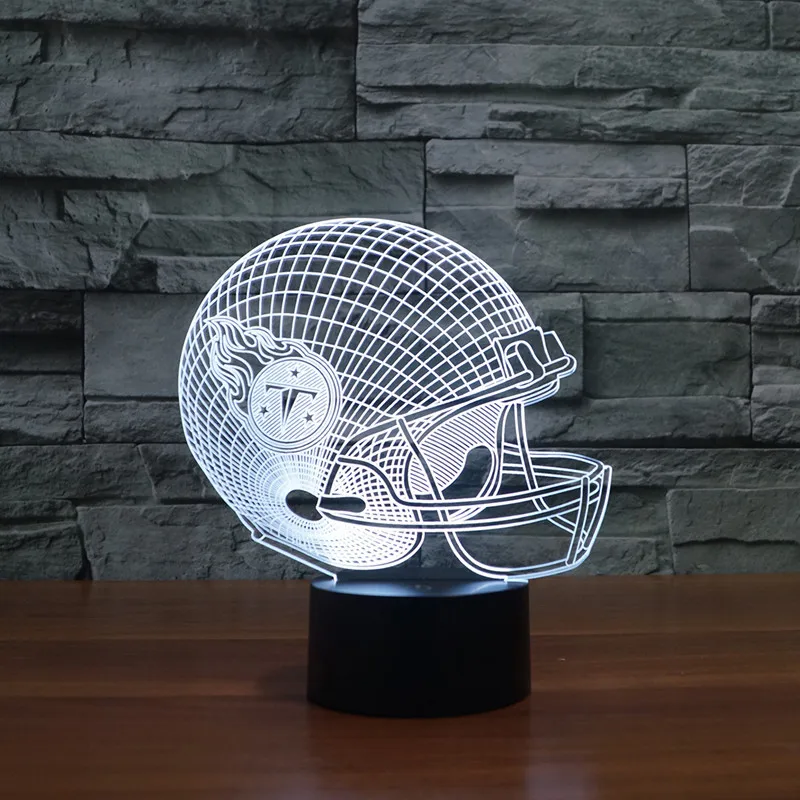 

2019 Football Helmet Tennessee Titans 3D Lamp Colorful Touch Control LED Charging Light 3457
