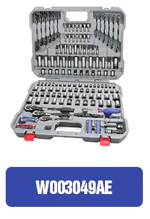 WORKPRO 123PC Mixed Tool Set Mechanics Tool Set Ratchet Spanner Wrench Socket Set 2019 New Design
