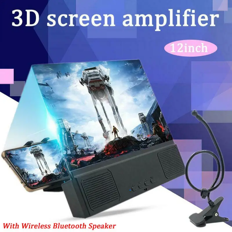 3D усилитель экрана мобильного телефона HD видео Складная лупа устройство для увеличения кронштейн для столешницы держатель смартфона крепление для фильма