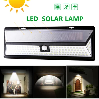 

118 LED 3 Modes Solar Power PIR Motion Sensor Wall Light Outdoor Waterproof Bright Energy Saving Yard Garden Wall Lamp