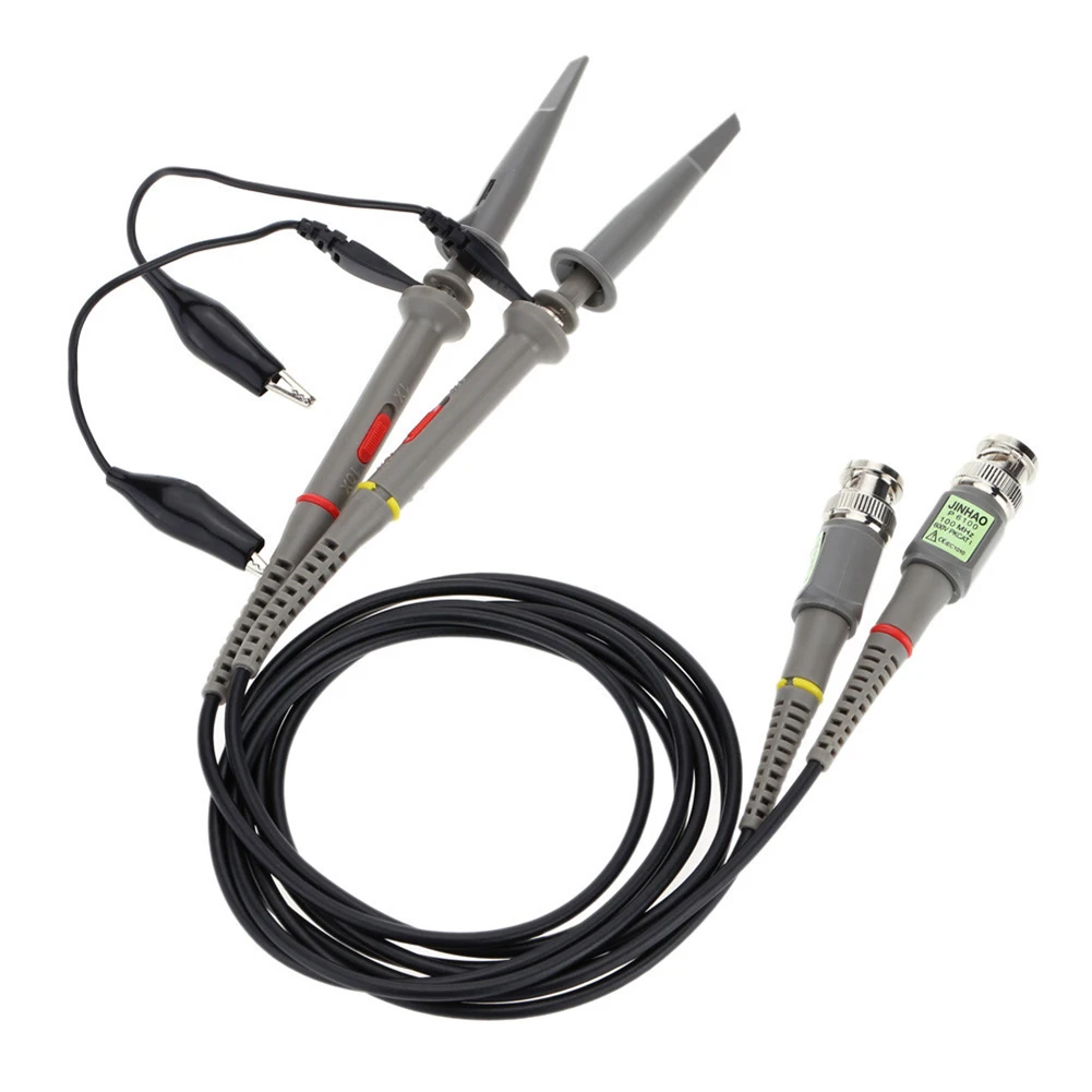 10X Switchable P6100 Oscilloscope Probe 100MHz Scope Clip Test Probe Cable 1X 