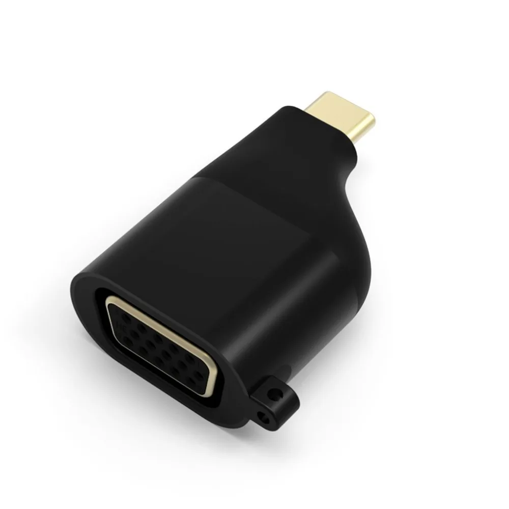 Тип C к VGA 4K 60Hz адаптер Usb C к Vga конвертер мужчин и женщин с брелок стиль черный