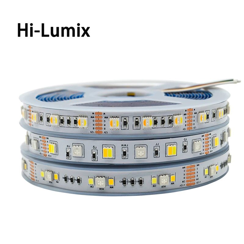 Hi Lumix SMD 5050 RGB 5 м DC 12 В 24 CCT RGBCCT RGBCW RGB5in1 белый теплый светодиодный светильник Fita