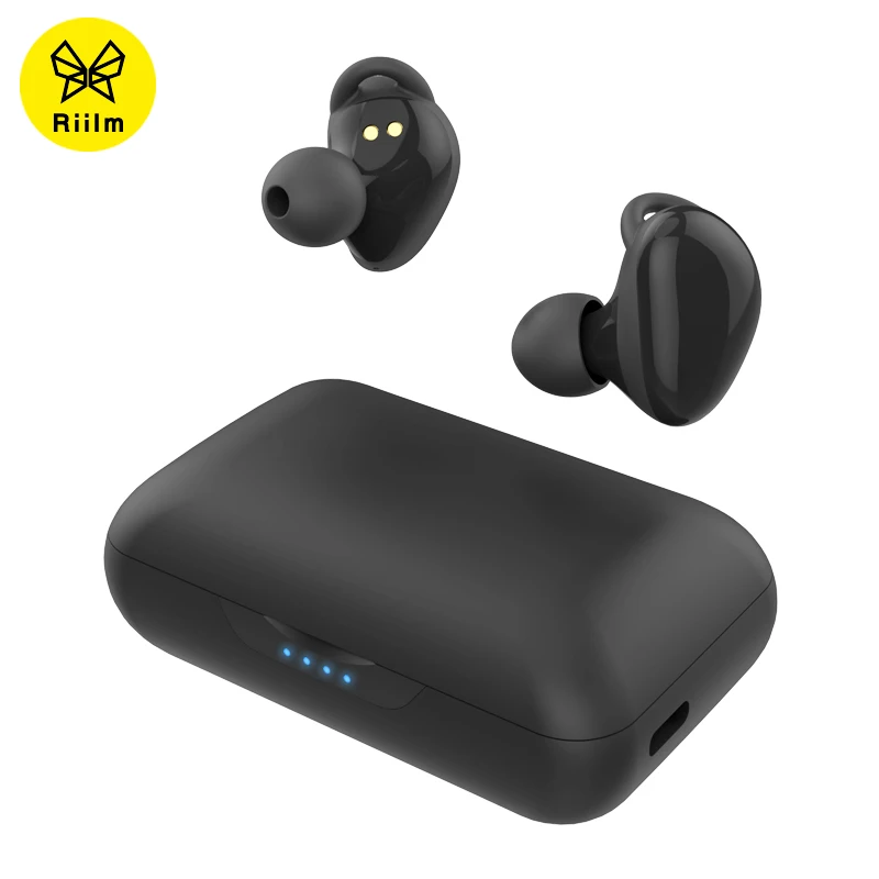 Наушники Riilm TWE11 TWS Bluetooth, беспроводные стерео наушники-вкладыши с микрофоном для звонков с громкой связью и зарядным портом типа C