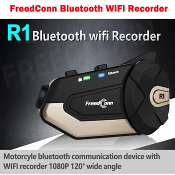 

FreedConn R1 2 in 1 Motorcycle WiFi Dash Cam DVR Full HD 1080P with Motobike Buletooth Headset Interphone Waterproof Camera