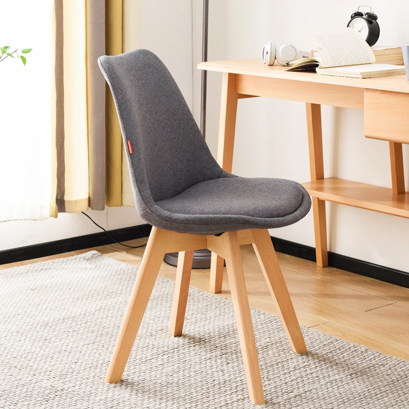 

1B Simple Modern Home Dining Chair Back Office Chair Creative Solid Wood Nordic Chair