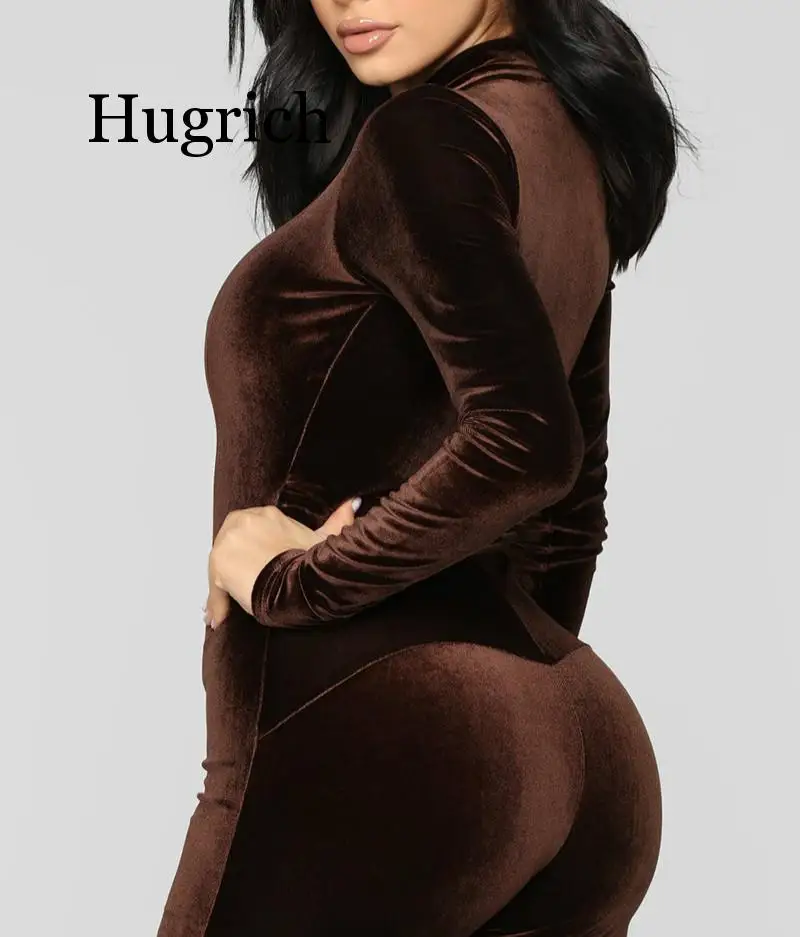 chocolate velvet jumpsuit