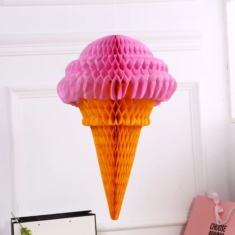 Honeycomb Balls Ice Cream Paper Lanterns Wedding Decorations FavorsEvent PartyBaby ShowerBirthday Party Supplies SD41 (1)