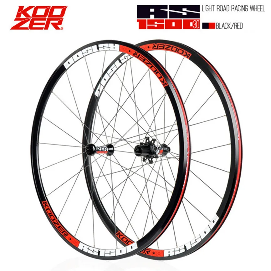 KOOZER RS1500 700C колесная опора для шоссейного велосипеда 20H 24H 72 Кольцо 30 мм обод 2:1 спицы 100 мм 130 мм открытый файл литые диски