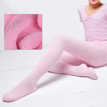 

Autumn Pink White Ballet Dance Tights Baby Girls Children Terry Warm Pantyhose