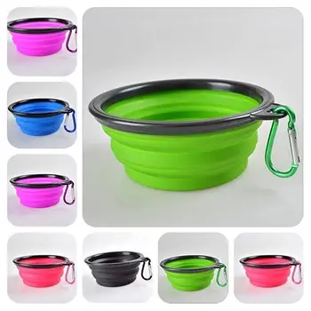 

Non-Toxic TINGHAO Foldable Dog Pet Travel Feeding Bowl Water Dish Portable Silicone Bowl nice