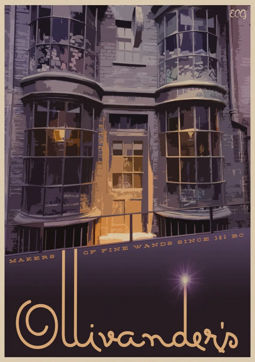 Винтажный постер Гарри экспресс Diagon Alley etc пленка из крафт бумаги кинопостеры