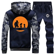 *#Best Price Anime Dragon Ball Z Men Hoodie Sweatshirt Master Roshi Goku Print Coat Zip Winter Warm Jacket+Pants 2 Piece Sets Mens Tracksuit *#Best Price Anime Dragon Ball Z Men Hoodie Sweatshirt Master Roshi Goku Print Coat Zip Winter Warm Jacket+Pants 2 Piece Sets Mens Tracksuit