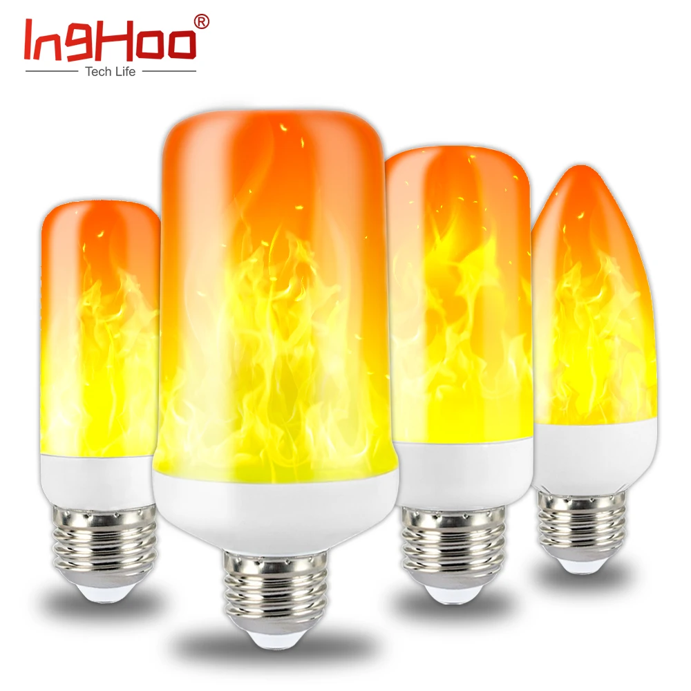 IngHoo realistic flame light bulb dynamic flame effect flashing light