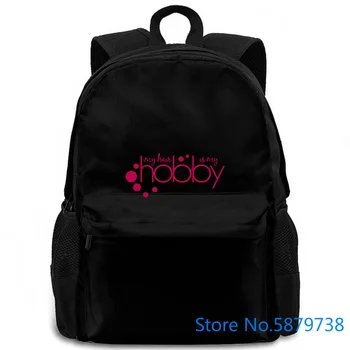 

My Hair Is My Hobby Length Check Design Novelty Prin Style On Sale women men backpack laptop travel school adult