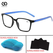 Стильные очки для чтения Для женщин Для мужчин легкие очки для чтения для дальнозоркости 1,0 1,5 2,0 2,5 3,0 3,5 4,0 дальнозоркости очки с футляром