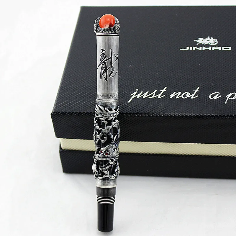 Jinhao caneta fonte, de luxo, 0.5mm, 18kgp, dragão, de alta qualidade