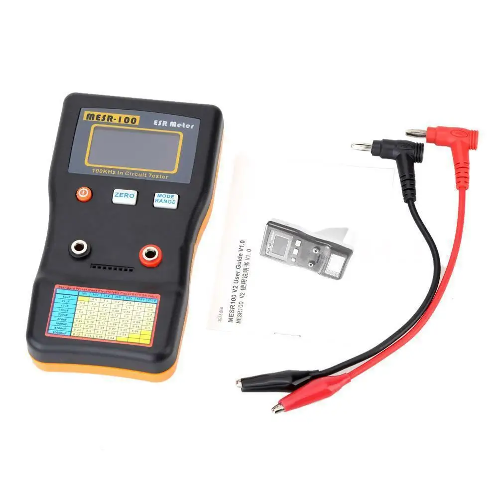 

MESR-100 ESR Capacitance Ohm Meter Cap Resistance Capacitor In Circuit Tester(No Power)