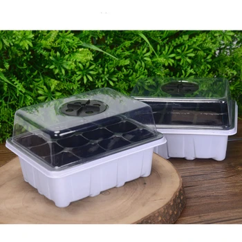 

6/12 Components Seedling Trays Seed Starter Box Plant Flower Grow Starting Pot with Lid Plastic Succulents For Garden new