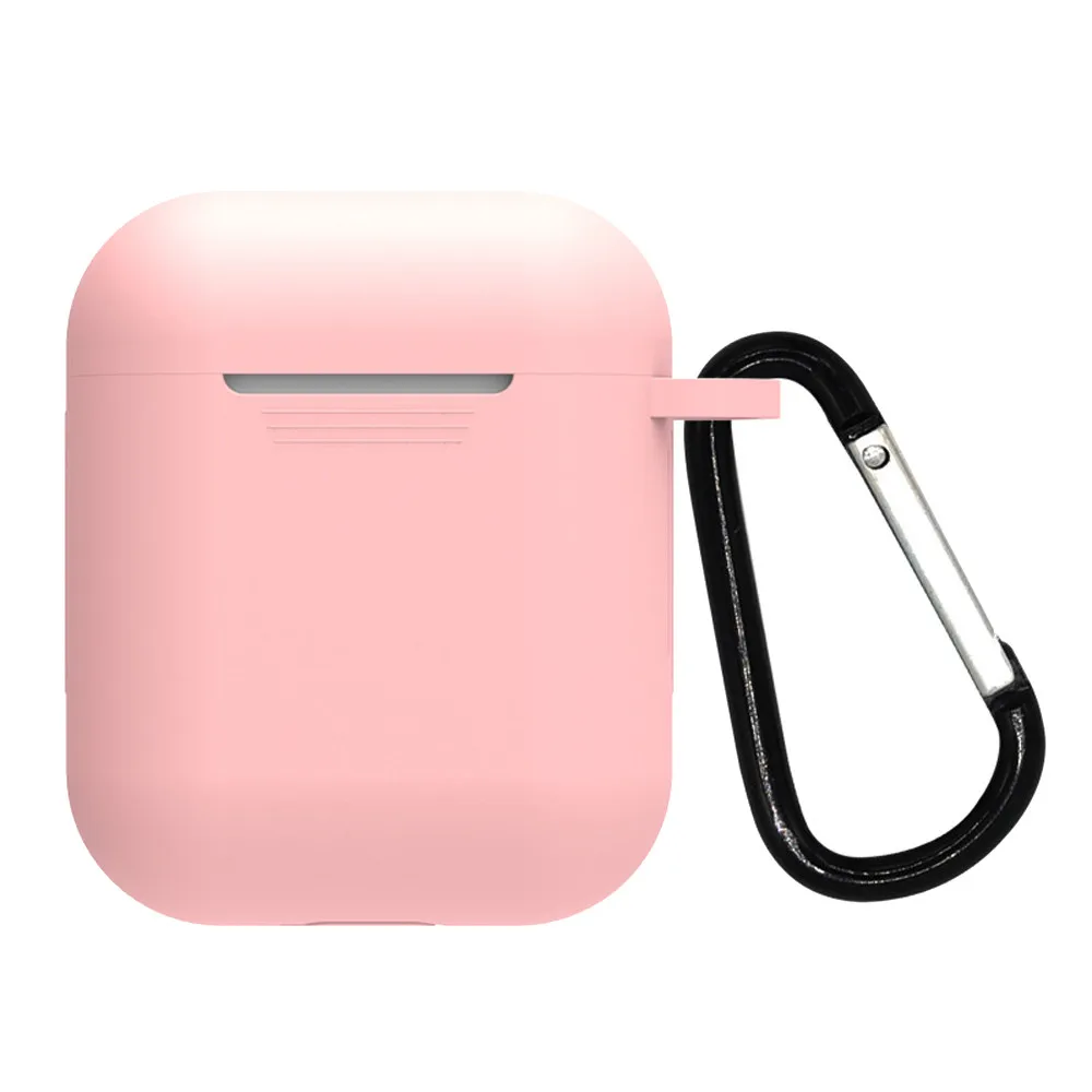 Беспроводной чехол для наушников для AirPods, силиконовый чехол, защитный чехол для Apple Airpod, чехол для зарядки с брелком, 19NOV26