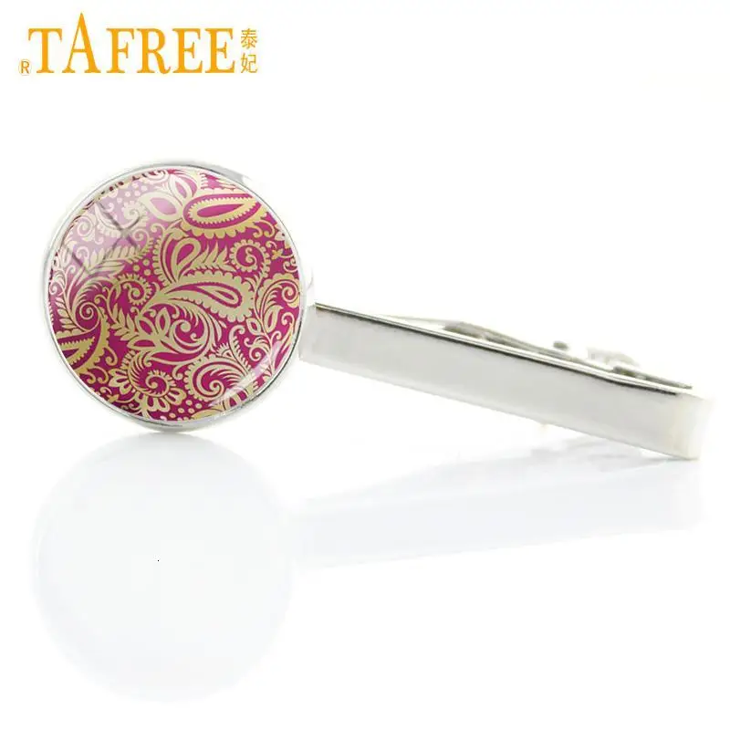 TAFREE, изысканный модный кабошон в стиле Пейсли из стекла, мужские Зажимы для галстука, булавки, геометрические, Богемия, хиппе, мандала, ювелирное изделие, а382