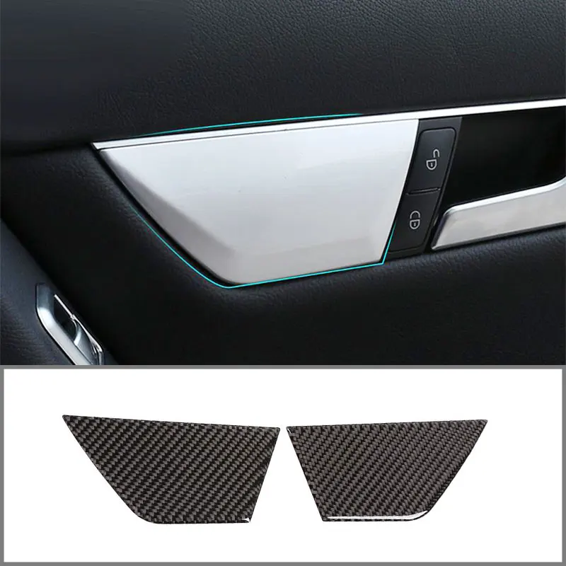 

For Mercedes-Benz C-Class W204 2007-2013 Car Interior Door Trim Panel Interior Door Panel Decoration Real Carbon Fiber (Soft)