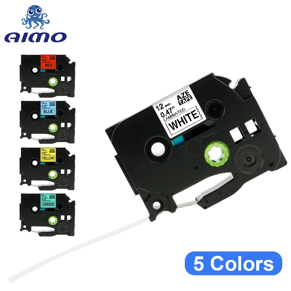 AIMO 10 50 Упаковка TZe 231 431531 631 731 Ptouch label maker Tape 12 мм белая совместимая с Brother P Touch PTD600