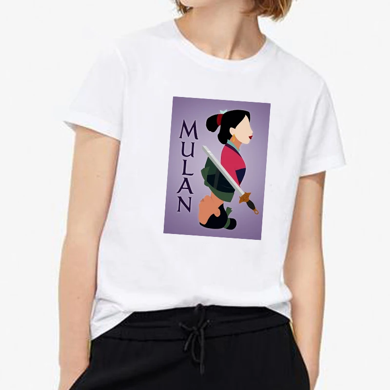 Lus Los Mulan, женская футболка с мультяшным принтом, футболка с коротким рукавом, Harajuku, Винтажная футболка, уличная одежда, лето, Vogue