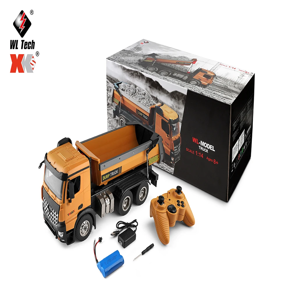 Wltoys 114 Scale 14600 Dirt Dump Truck 2.4G RC Engineer Modelsl Construction Car Vehicle Toys