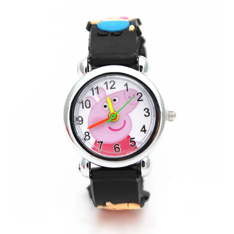 New Peppa Pig George Peggy Cartoon Silicone Electronic Watch Toy Girl Primary Student Waterproof Quartz Watch Luminous Watch - Цвет: 6