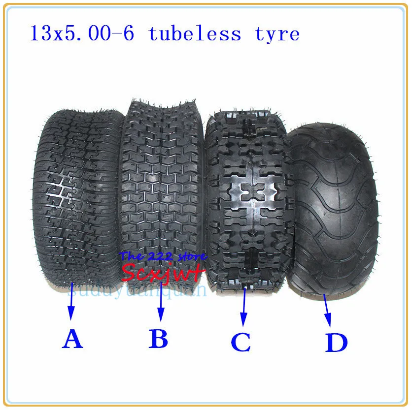 1 шт. 13x5. 00-6 дюймов вакуумные шины бескамерные шины для квадроциклов квадроцикл Gokart скутер мини-багги косилка снегоочиститель мотоциклов Часть