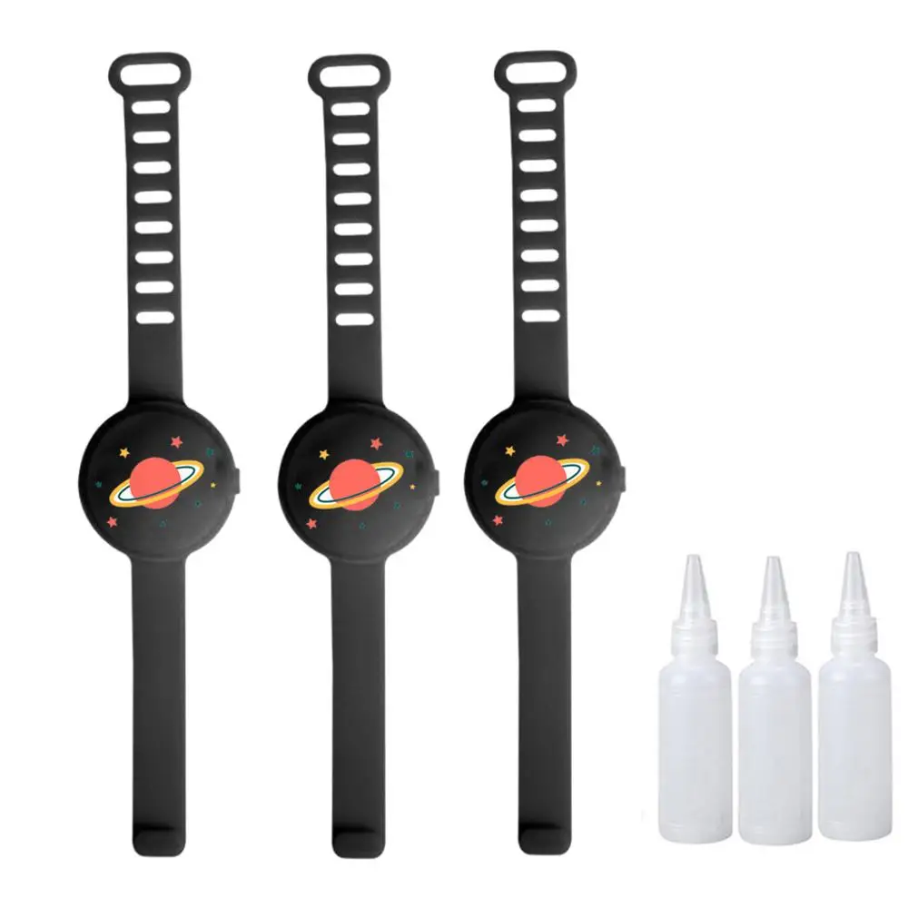 3pcs Cartoon Silicone Hand Sanitizer Dispensing for Children Handwash Gel Wristband Sun Cream Portable Bracelet 3pcs Cartoon Silicone Hand Sanitizer Dispensing for Children Handwash Gel Wristband Sun Cream Portable Bracelet