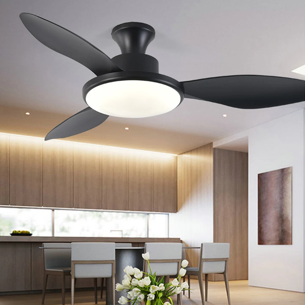ceiling lamp 48 дюймов 110 V-245 v потолочный вентилятор-люстра с светильник пульт дистанционного управления затемнения Декор Светильник ing для ресторана гостиная немой вентиляторы - Цвет лезвия: ceiling lamp
