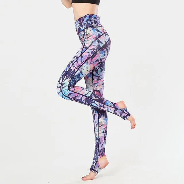 Women High Waisted Yoga Pants Sports Fitness Gym Leggings Printing Tights Running Athletic Female Stretchy Skinny Scrunch Butt HK250