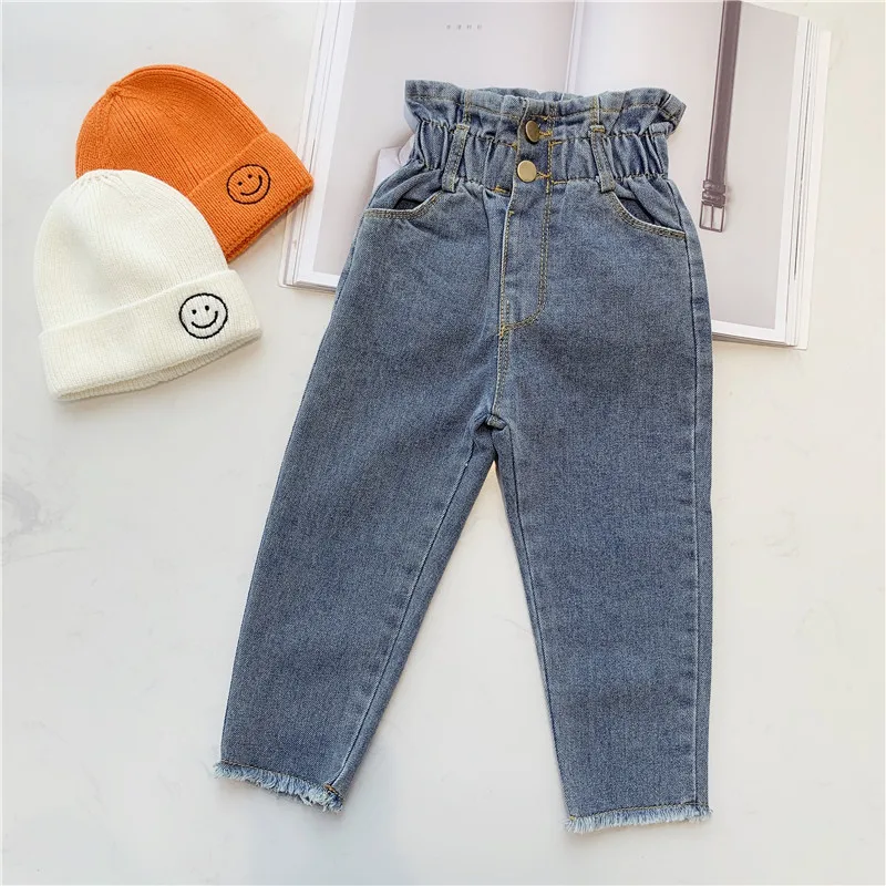 Chifuna Boutique Jeans для девочек дырками отвлеченные джинсовые брюки летние модные