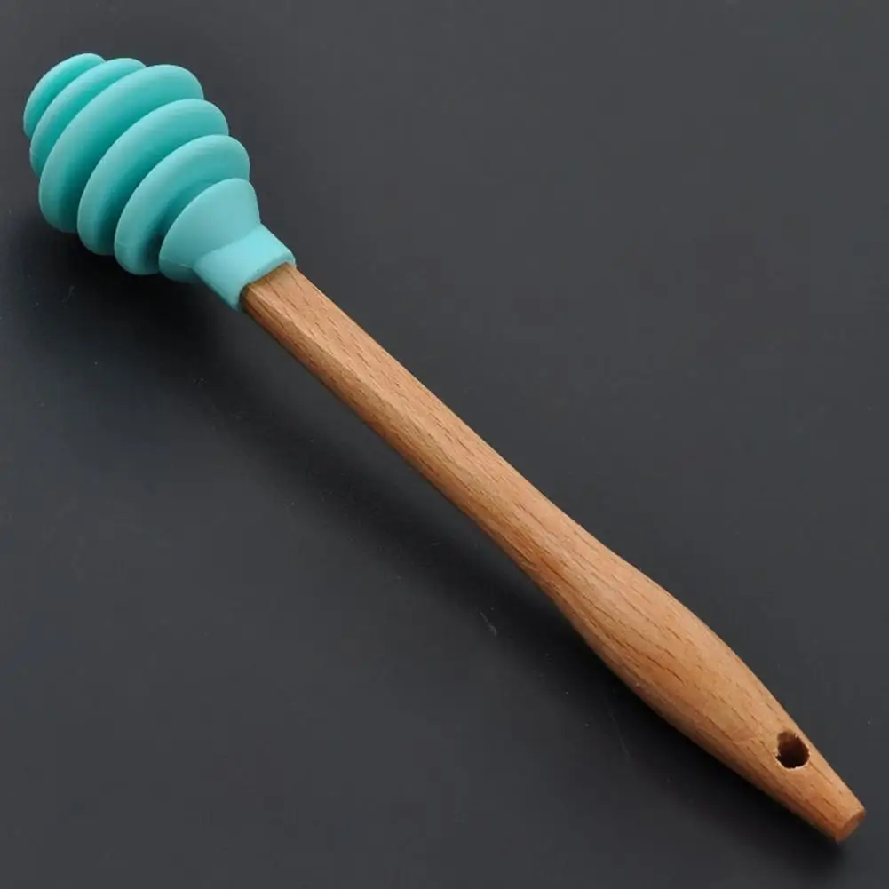 Honey Splash Bar Long Handle Non-stick Silicone Viscous Substance Honey Dipper Stick for Office