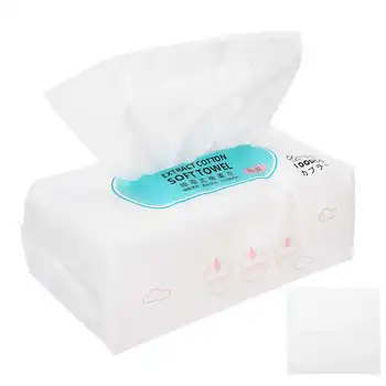 

100pcs Soft Cotton Pad Makeup Facial Washcloths Cleansing Cloths Clean Face Towel Makeup Cotton Pad