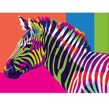 

DIY Pictures By Number Animal Kits Painting By Numbers Zebra Drawing On Canvas Hand Painted Picture Gift Home Decor