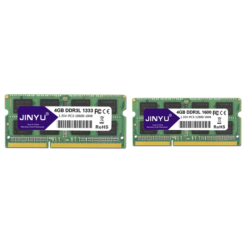 JINYU Ddr3 Low Voltage 4G 1.35V 204Pin RAM Memory For Laptop