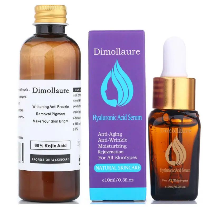 Dimollaure 30 г отбеливающий крем из чистой кожевой кислоты + Сыворотка с гиалуроновой