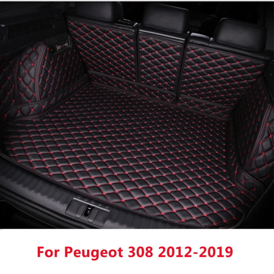 Полный комплект водонепроницаемый коврик для багажника автомобиля Peugeot 308 (2012-2019)