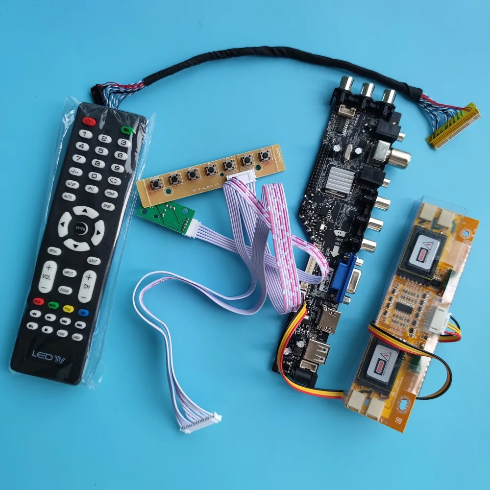 para Lm230wf1 tl a4 Lm230wf1 tl Ccfl 1920×1080 Placa de Controlador tv Lcd Remoto av Dvb-t Painel Digital Hdmi-compatível com Usb Vga
