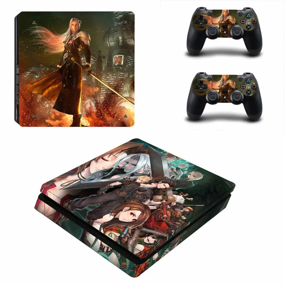 Final Fantasy VII PS4 тонкая кожа Наклейка виниловая для Playstation 4 DuslShock 4 консоль и контроллер PS4 тонкая кожа Наклейка