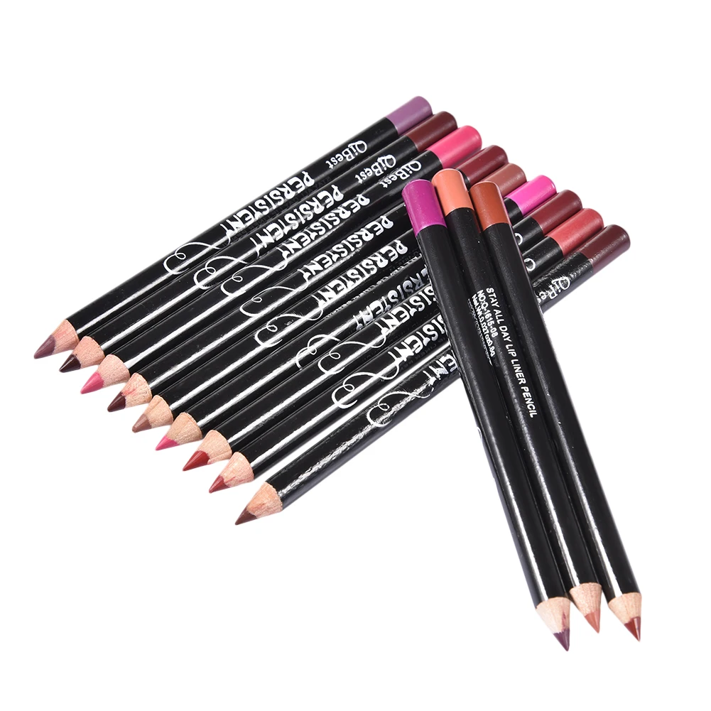 Crayon étanche Jules Liner pour femme, hydratant, longue durée, lèvres, outils de maquillage professionnels, tout neuf, 12 couleurs par ensemble