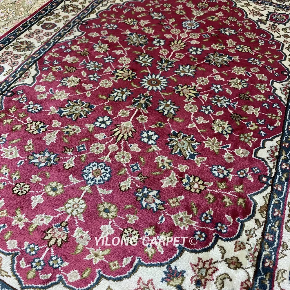 YILONG 2'x3' небольшой турецкий ковер ручной вязки из чистого шелка Традиционные ковры (HF144B)