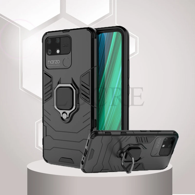 Per Realme Narzo 50A Custodia Armor Finger Ring Bumper Custodia Antiurto Realme Narzo 50A Prime Cover Realme Narzo 50A Narzo 50I Prime
