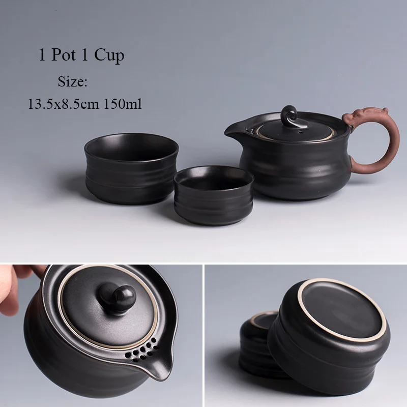 LUWU винтажный керамический чайник gaiwan чайные наборы портативный дорожный чайный набор Посуда для напитков - Цвет: Style I