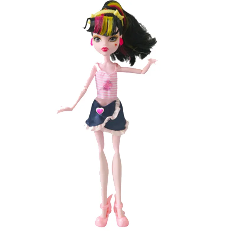1 комплект одежда с сердечками для кукол Monster High летняя розовая жилетка топ +