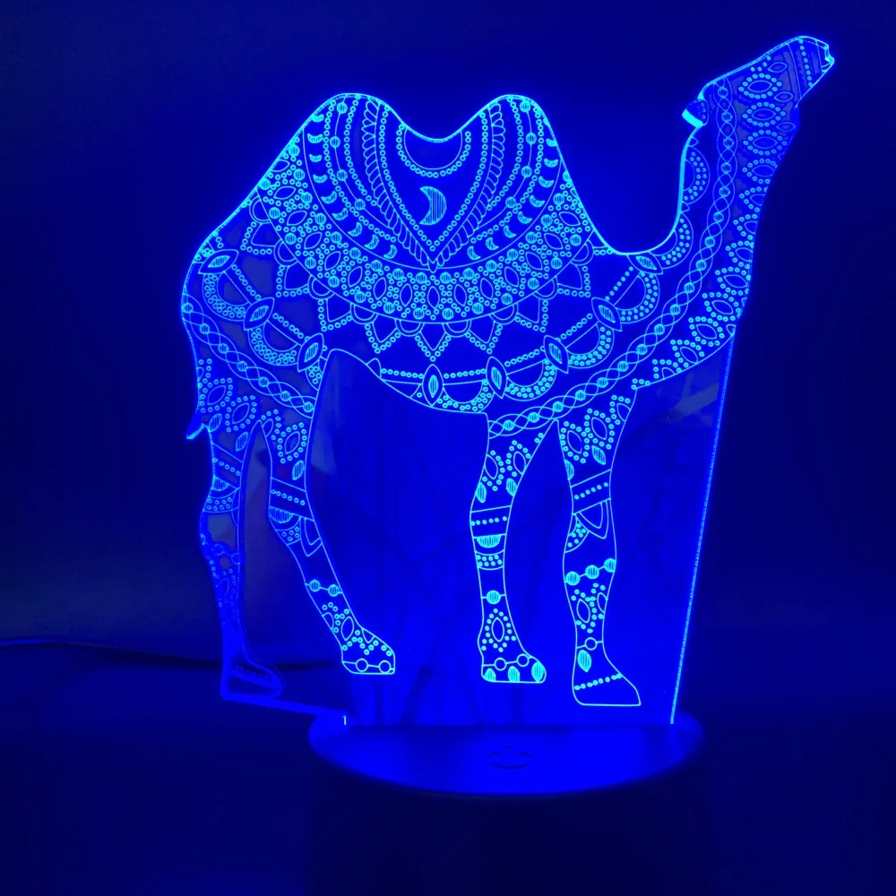 Дети ребенок номер 3d лампа Arabesque желтовато коричневый Креативный светодиодный